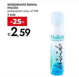 Bennet DEODORANTE DONNA MALIZIA offerta