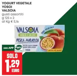 Pam Yogurt vegetale YOSOI VALSOIA offerta