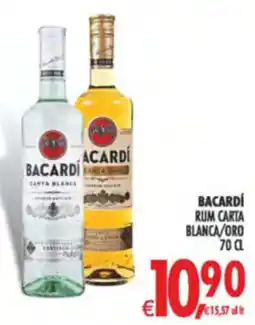 Deco Supermercati BACARDÍ RUM CARTA BLANCA/ORO offerta