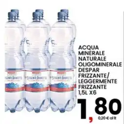 Interspar Acqua minerale naturale oligominerale despar frizzante/leggermente frizzante offerta