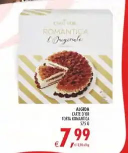Deco Supermercati Algida carte d'or torta romantica offerta