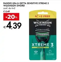 Bennet Rasoio usa & getta sensitive xtreme 3 wilkinson sword offerta