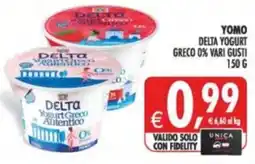 Deco Supermercati YOMO DELTA YOGURT GRECO 0% VARI GUSTI offerta