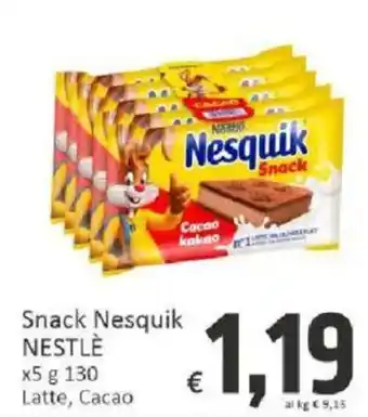 Paghi Poco Snack Nesquik NESTLÈ offerta