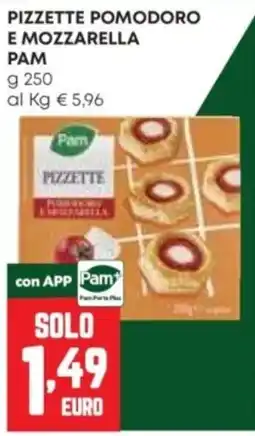 Pam Pizzette pomodoro e mozzarella Pam offerta