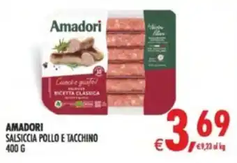 Deco Supermercati AMADORI SALSICCIA POLLO E TACCHINO offerta