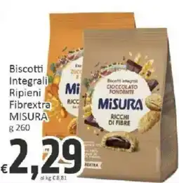 Paghi Poco Biscotti Integrali Ripieni Fibrextra MISURA offerta