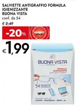 Bennet Salviette antigraffio formula igienizzante Buona Vista offerta