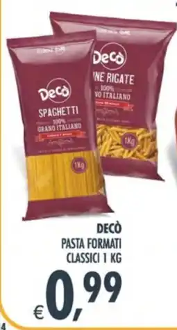Deco Supermercati Decò Pasta Formatì Classici offerta