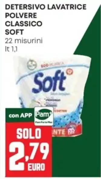 Pam Detersivo Lavatrice Polvere Classico Soft offerta