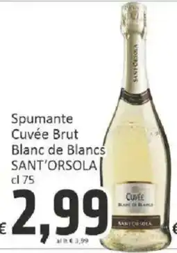 Paghi Poco Spumante Cuvée Brut Blanc de Blancs SANT'ORSOLA offerta