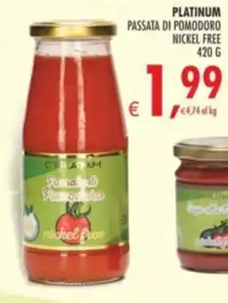 Deco Supermercati PLATINUM PASSATA DI POMODORO nickel free offerta