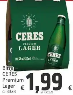 Paghi Poco Birra CERES Premium Lager offerta