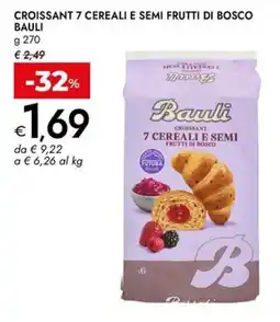 Bennet Croissant 7 Cereali e Semi Frutti di Bosco Bauli offerta