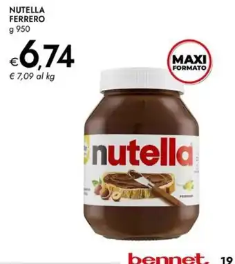 Bennet Nutella offerta