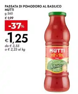 Bennet Passata di pomodoro al basilico Mutti offerta