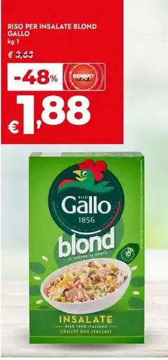 Bennet Riso per insalate blond Gallo offerta