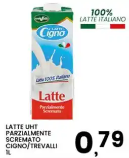 Interspar Latte UHT Parzialmente Scremato Cigno/Trevalli offerta