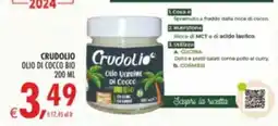 Deco Supermercati Crudolio Olio Vergine di Cocco Bio offerta