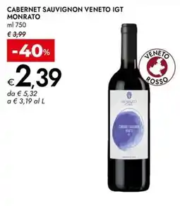 Bennet CABERNET SAUVIGNON VENETO IGT MONRATO offerta