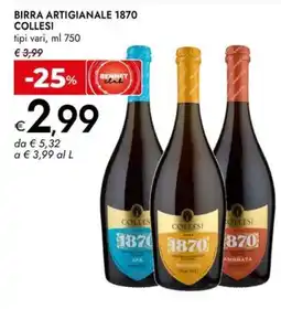 Bennet Birra artigianale 1870 Collesi offerta