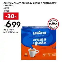 Bennet Caffè macinato per moka crema e gusto forte Lavazza offerta