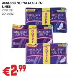 Pam ASSORBENTI "SETA ULTRA" LINES offerta