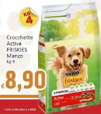 Paghi Poco Crocchette Active FRISKIES Manzo offerta