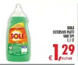 Deco Supermercati Sole Detersivo Piatti offerta