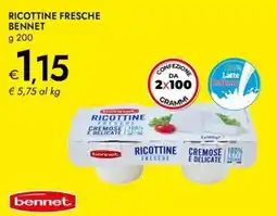 Bennet Ricottine fresche Bennet offerta
