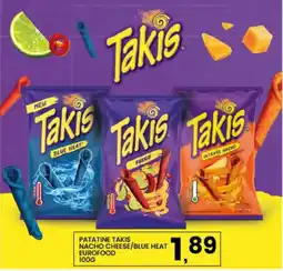 Interspar Patatine takis nacho cheese/blue heat eurofood offerta