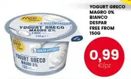 Interspar YOGURT GRECO MAGRO 0% FREE FROM offerta