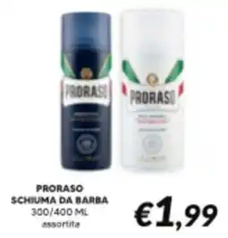 Supermercati Visotto PRORASO SCHIUMA DA BARBA offerta