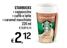 Famila Superstore STARBUCKS cappuccino offerta