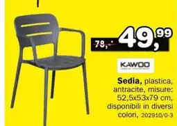 Dipo Arredamenti Sedia, plastica, antracite, KAWOO offerta