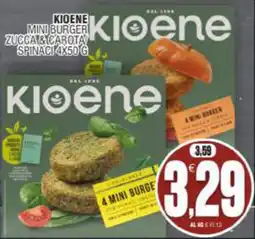 Vicino a te supermercati KIOENE MINI BURGER ZUCCA & CAROTA SPINACI offerta