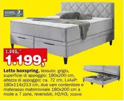 Dipo Arredamenti DORMI Letto boxspring offerta