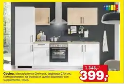 Dipo Arredamenti Cucina, bianco/quercia Cremona offerta