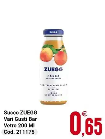 Centro Cash Succo ZUEGG offerta
