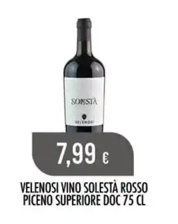Scelgo Velenosi Vino Solestà Rosso offerta