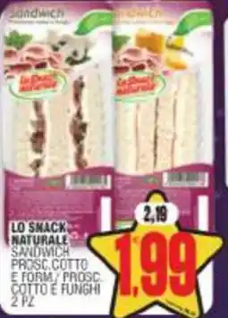 Vicino a te supermercati LO SNACK NATURALE SANDWICH offerta