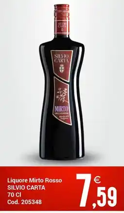 Centro Cash Liquore Mirto Rosso SILVIO CARTA offerta