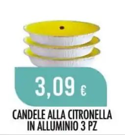 Scelgo Candele alla citronella in alluminio offerta