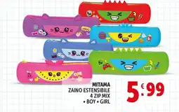 Deco Supermercati MITAMA ZAINO ESTENSIBILE 4 ZIP MIX offerta
