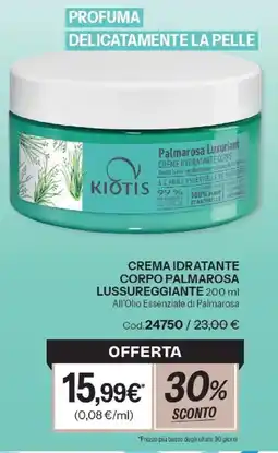 Stanhome Kiotis Crema idratante corpo palmarosa lussureggiante offerta