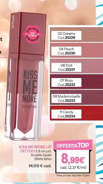 Stanhome Kiss me more lip tattoo offerta