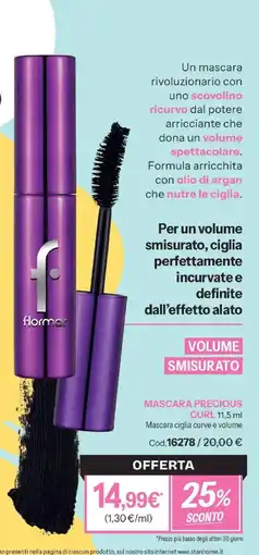 Stanhome flormar Mascara Precious Curl offerta