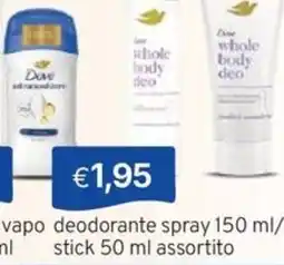 Sirene Blu Dove deodorante spray/ stick offerta