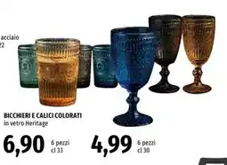 Famila Bicchieri e calici colorati in vetro heritage offerta