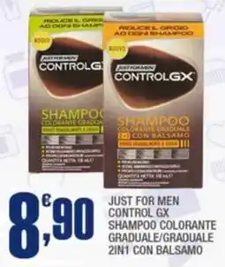 Splendidi e Splendenti JUST FOR MEN CONTROL GX SHAMPOO COLORANTE GRADUALE/GRADUALE 2IN1 CON BALSAMO offerta